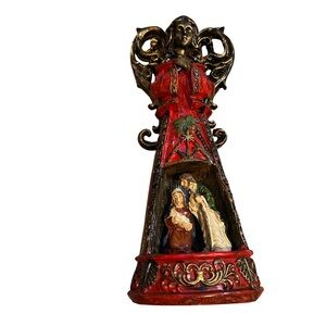 Giftcraft Angel Mother Mary, Father Joseph & Baby Jesus Decor Christmas 13”